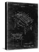 PP136- Black Grunge Foosball Game Patent Poster-Cole Borders-Stretched Canvas