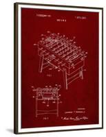 PP136- Burgundy Foosball Game Patent Poster-Cole Borders-Framed Premium Giclee Print