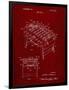 PP136- Burgundy Foosball Game Patent Poster-Cole Borders-Framed Premium Giclee Print