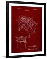 PP136- Burgundy Foosball Game Patent Poster-Cole Borders-Framed Giclee Print