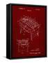 PP136- Burgundy Foosball Game Patent Poster-Cole Borders-Framed Stretched Canvas
