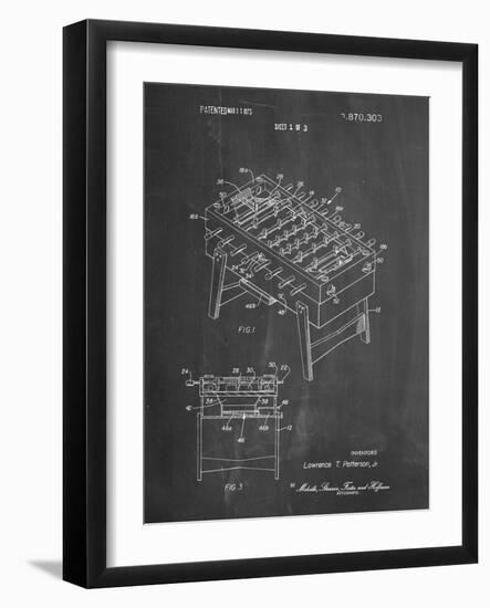 PP136- Chalkboard Foosball Game Patent Poster-Cole Borders-Framed Giclee Print