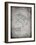 PP136- Faded Grey Foosball Game Patent Poster-Cole Borders-Framed Giclee Print