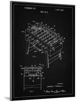 PP136- Vintage Black Foosball Game Patent Poster-Cole Borders-Mounted Premium Giclee Print