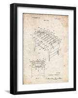 PP136- Vintage Parchment Foosball Game Patent Poster-Cole Borders-Framed Giclee Print