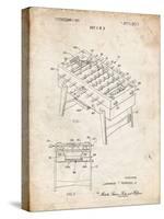 PP136- Vintage Parchment Foosball Game Patent Poster-Cole Borders-Stretched Canvas