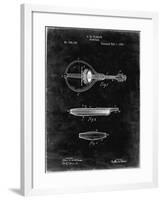 PP137- Black Grunge Gibson Mandolin A - Model Patent Poster-Cole Borders-Framed Giclee Print