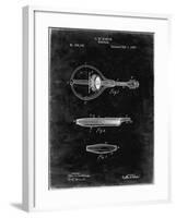 PP137- Black Grunge Gibson Mandolin A - Model Patent Poster-Cole Borders-Framed Giclee Print