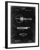 PP137- Black Grunge Gibson Mandolin A - Model Patent Poster-Cole Borders-Framed Giclee Print