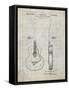 PP138- Antique Grid Parchment Gretsch 6022 Rancher Guitar Patent Poster-Cole Borders-Framed Stretched Canvas