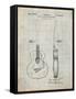 PP138- Antique Grid Parchment Gretsch 6022 Rancher Guitar Patent Poster-Cole Borders-Framed Stretched Canvas