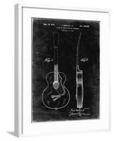 PP138- Black Grunge Gretsch 6022 Rancher Guitar Patent Poster-Cole Borders-Framed Giclee Print