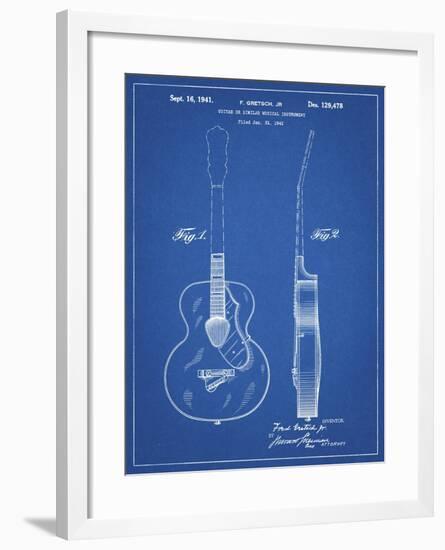 PP138- Blueprint Gretsch 6022 Rancher Guitar Patent Poster-Cole Borders-Framed Giclee Print