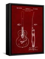 PP138- Burgundy Gretsch 6022 Rancher Guitar Patent Poster-Cole Borders-Framed Stretched Canvas