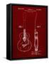 PP138- Burgundy Gretsch 6022 Rancher Guitar Patent Poster-Cole Borders-Framed Stretched Canvas