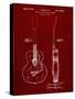 PP138- Burgundy Gretsch 6022 Rancher Guitar Patent Poster-Cole Borders-Stretched Canvas