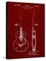 PP138- Burgundy Gretsch 6022 Rancher Guitar Patent Poster-Cole Borders-Stretched Canvas