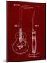 PP138- Burgundy Gretsch 6022 Rancher Guitar Patent Poster-Cole Borders-Mounted Giclee Print