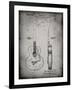 PP138- Faded Grey Gretsch 6022 Rancher Guitar Patent Poster-Cole Borders-Framed Giclee Print