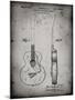 PP138- Faded Grey Gretsch 6022 Rancher Guitar Patent Poster-Cole Borders-Mounted Giclee Print