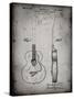 PP138- Faded Grey Gretsch 6022 Rancher Guitar Patent Poster-Cole Borders-Stretched Canvas