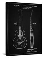 PP138- Vintage Black Gretsch 6022 Rancher Guitar Patent Poster-Cole Borders-Stretched Canvas