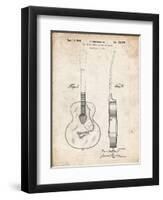 PP138- Vintage Parchment Gretsch 6022 Rancher Guitar Patent Poster-Cole Borders-Framed Giclee Print