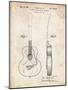 PP138- Vintage Parchment Gretsch 6022 Rancher Guitar Patent Poster-Cole Borders-Mounted Giclee Print