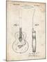 PP138- Vintage Parchment Gretsch 6022 Rancher Guitar Patent Poster-Cole Borders-Mounted Giclee Print