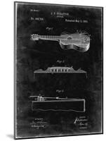 PP139- Black Grunge Stratton & Son Acoustic Guitar Patent Poster-Cole Borders-Mounted Giclee Print