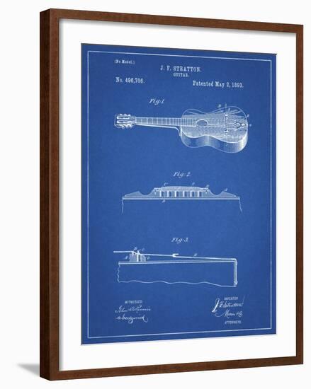 PP139- Blueprint Stratton & Son Acoustic Guitar Patent Poster-Cole Borders-Framed Giclee Print