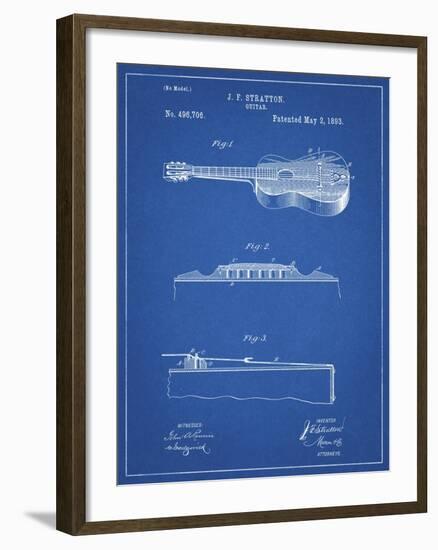 PP139- Blueprint Stratton & Son Acoustic Guitar Patent Poster-Cole Borders-Framed Giclee Print