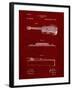 PP139- Burgundy Stratton & Son Acoustic Guitar Patent Poster-Cole Borders-Framed Giclee Print