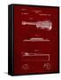 PP139- Burgundy Stratton & Son Acoustic Guitar Patent Poster-Cole Borders-Framed Stretched Canvas