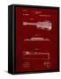 PP139- Burgundy Stratton & Son Acoustic Guitar Patent Poster-Cole Borders-Framed Stretched Canvas