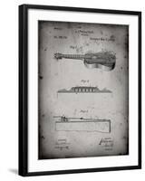 PP139- Faded Grey Stratton & Son Acoustic Guitar Patent Poster-Cole Borders-Framed Giclee Print