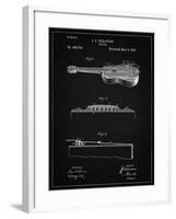 PP139- Vintage Black Stratton & Son Acoustic Guitar Patent Poster-Cole Borders-Framed Giclee Print