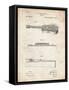 PP139- Vintage Parchment Stratton & Son Acoustic Guitar Patent Poster-Cole Borders-Framed Stretched Canvas