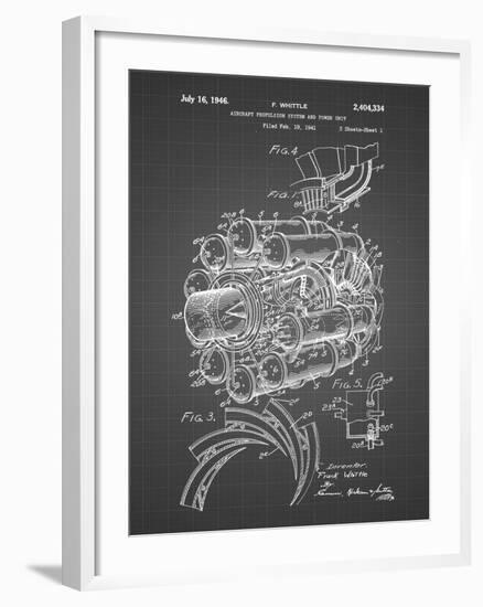 PP14 Black Grid-Borders Cole-Framed Giclee Print