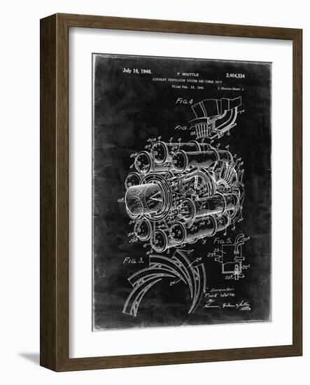 PP14 Black Grunge-Borders Cole-Framed Giclee Print