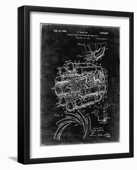 PP14 Black Grunge-Borders Cole-Framed Giclee Print