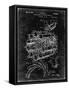 PP14 Black Grunge-Borders Cole-Framed Stretched Canvas