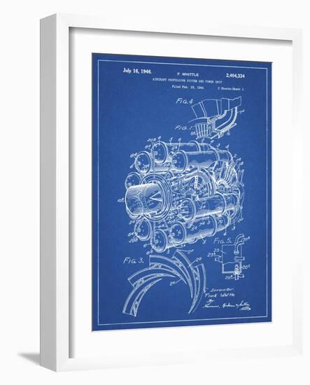 PP14 Blueprint-Borders Cole-Framed Giclee Print