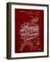 PP14 Burgundy-Borders Cole-Framed Giclee Print