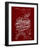 PP14 Burgundy-Borders Cole-Framed Giclee Print