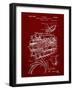 PP14 Burgundy-Borders Cole-Framed Giclee Print