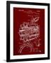 PP14 Burgundy-Borders Cole-Framed Giclee Print