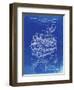 PP14 Faded Blueprint-Borders Cole-Framed Giclee Print