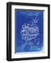 PP14 Faded Blueprint-Borders Cole-Framed Giclee Print