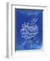 PP14 Faded Blueprint-Borders Cole-Framed Giclee Print